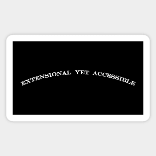 extensional yet accessible Sticker